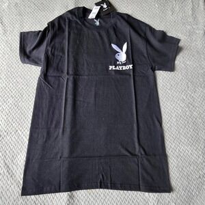 Playboy T-Shirt Men's S Black w/Embroidered Bunny Logo Tilly's NWT